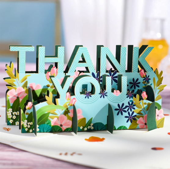 3D Pop Up Karte "Thank you"